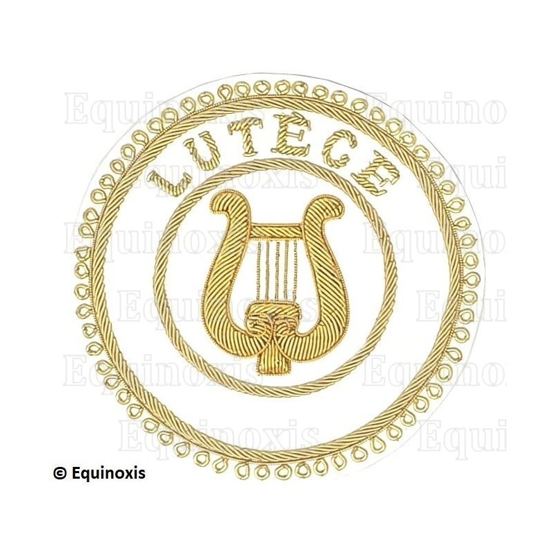 Badge / Macaron GLNF – Grande tenue provinciale – Grand Organiste – Lutèce – Brodé main